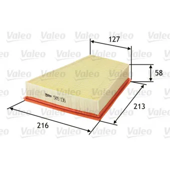 Filtre à air VALEO 585136