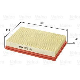 Filtre à air VALEO 585138