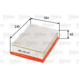 Filtre à air VALEO 585150