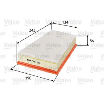 Filtre à air VALEO 585156