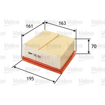Filtre à air VALEO 585160