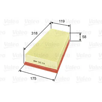 Filtre à air VALEO 585164