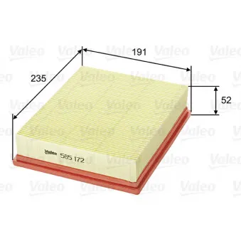 Filtre à air VALEO 585172