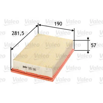 Filtre à air VALEO 585186