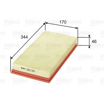 Filtre à air VALEO 585189