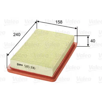 Filtre à air VALEO 585196