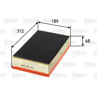 Filtre à air VALEO 585204