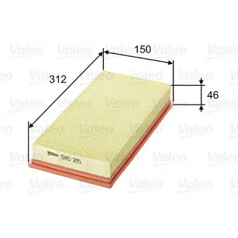 Filtre à air VALEO 585215