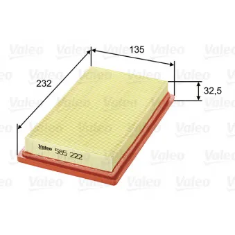 Filtre à air VALEO 585222