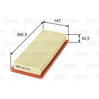Filtre à air VALEO 585252