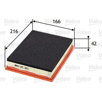 Filtre à air VALEO 585260