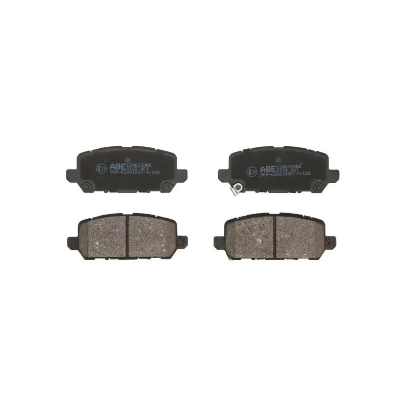 Jeu de 4 plaquettes de frein arrière ABE C24023ABE