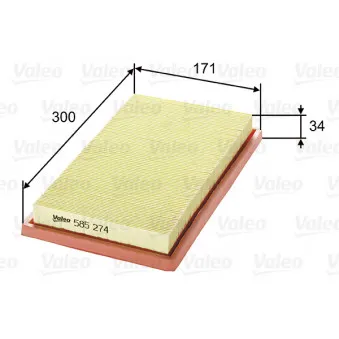Filtre à air VALEO 585274