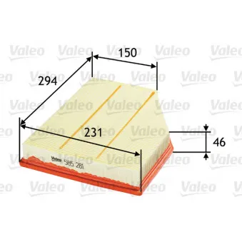 Filtre à air VALEO 585281