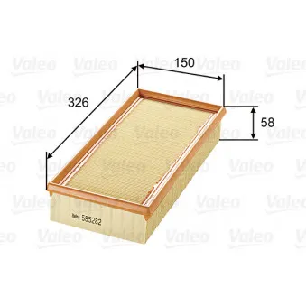 Filtre à air VALEO 585282