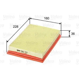 Filtre à air VALEO 585337
