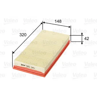 Filtre à air VALEO 585345