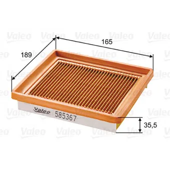 Filtre à air VALEO 585367