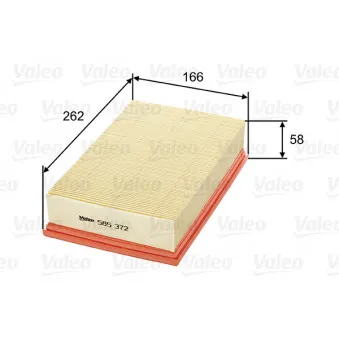 Filtre à air VALEO 585372