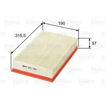 Filtre à air VALEO 585394