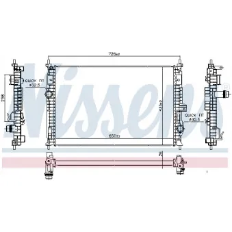 Radiateur, refroidissement du moteur NISSENS
