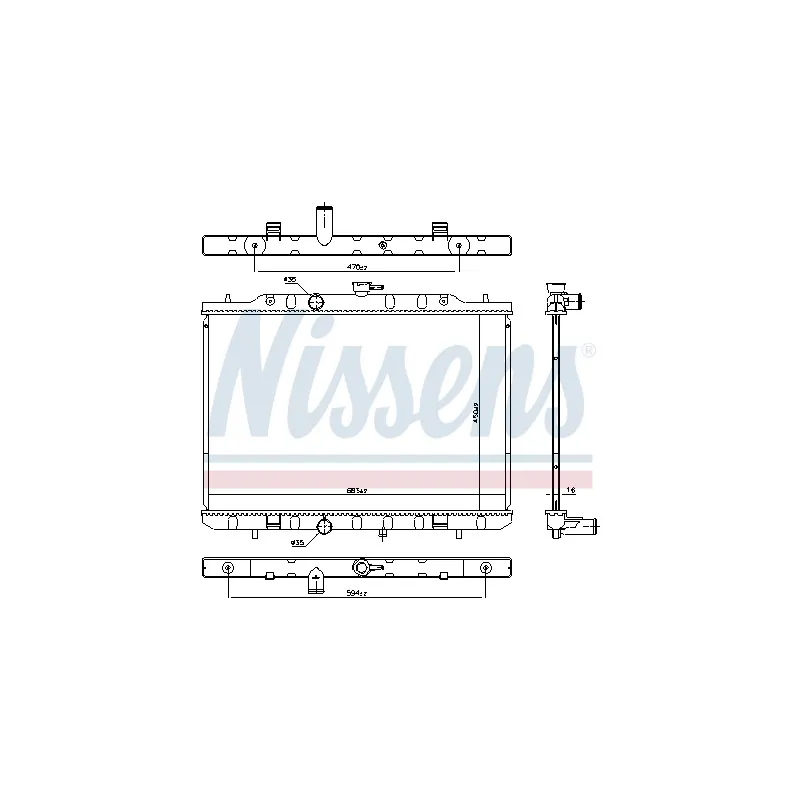 Radiateur, refroidissement du moteur NISSENS 606791