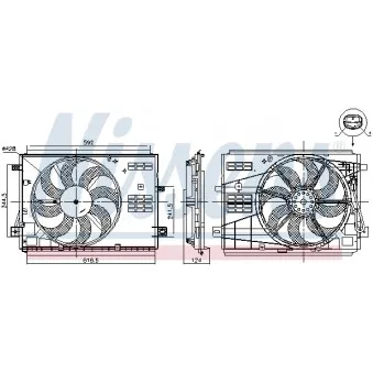 Ventilateur, refroidissement du moteur NISSENS 85973