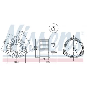 Pulseur d'air habitacle NISSENS 87531