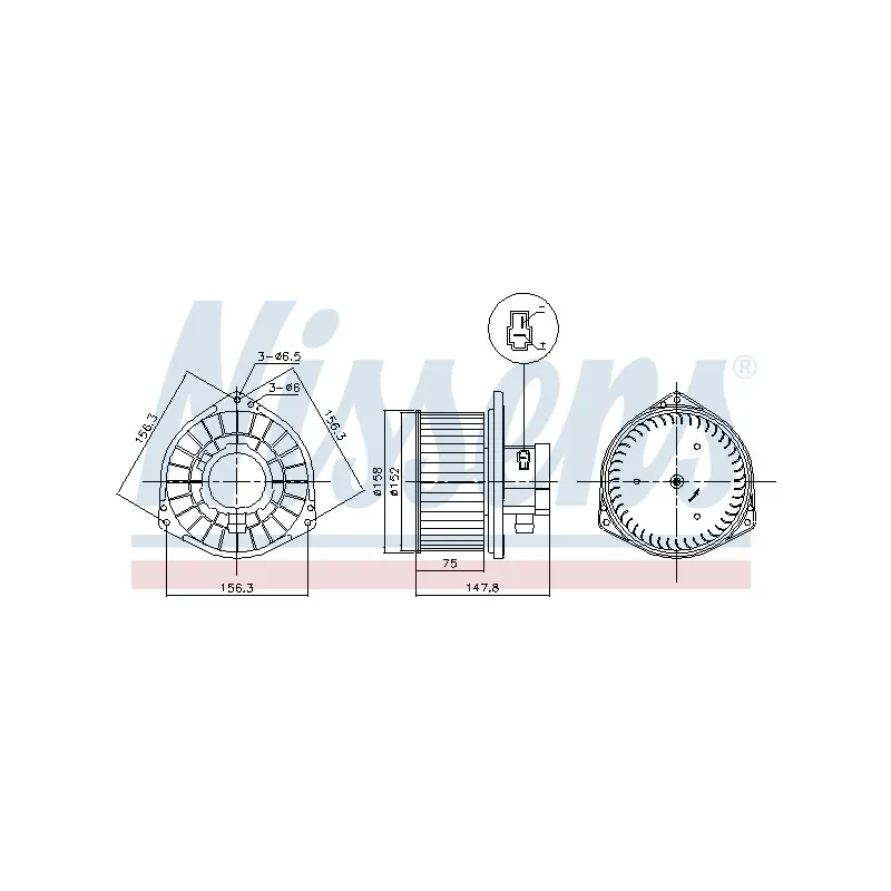 Pulseur d'air habitacle NISSENS 87531