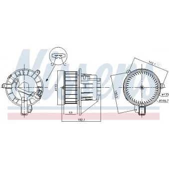 Pulseur d'air habitacle NISSENS 87546