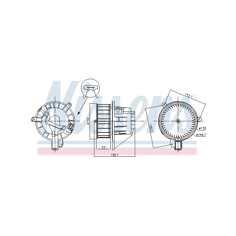 Pulseur d'air habitacle NISSENS 87546