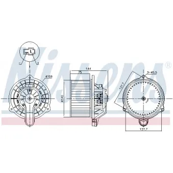 Pulseur d'air habitacle NISSENS 87568