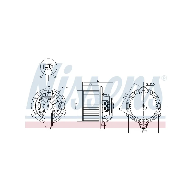 Pulseur d'air habitacle NISSENS 87568