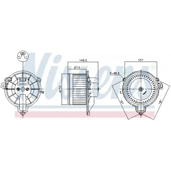 Pulseur d'air habitacle NISSENS 87572