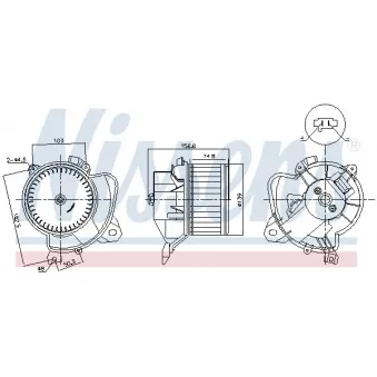 Pulseur d'air habitacle NISSENS 87574