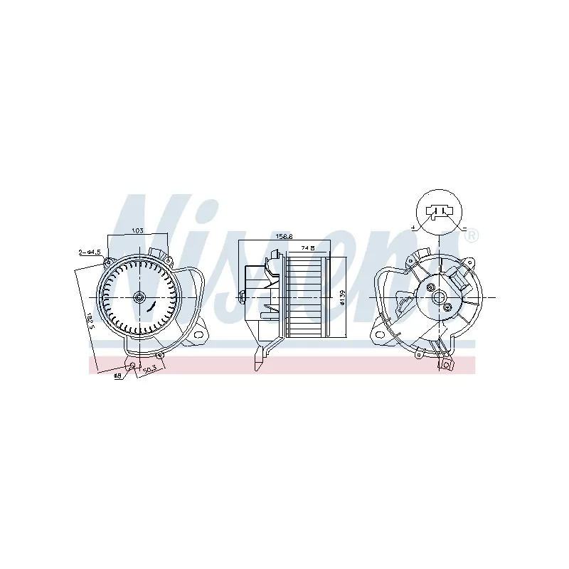 Pulseur d'air habitacle NISSENS 87574