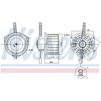 Pulseur d'air habitacle NISSENS 87753