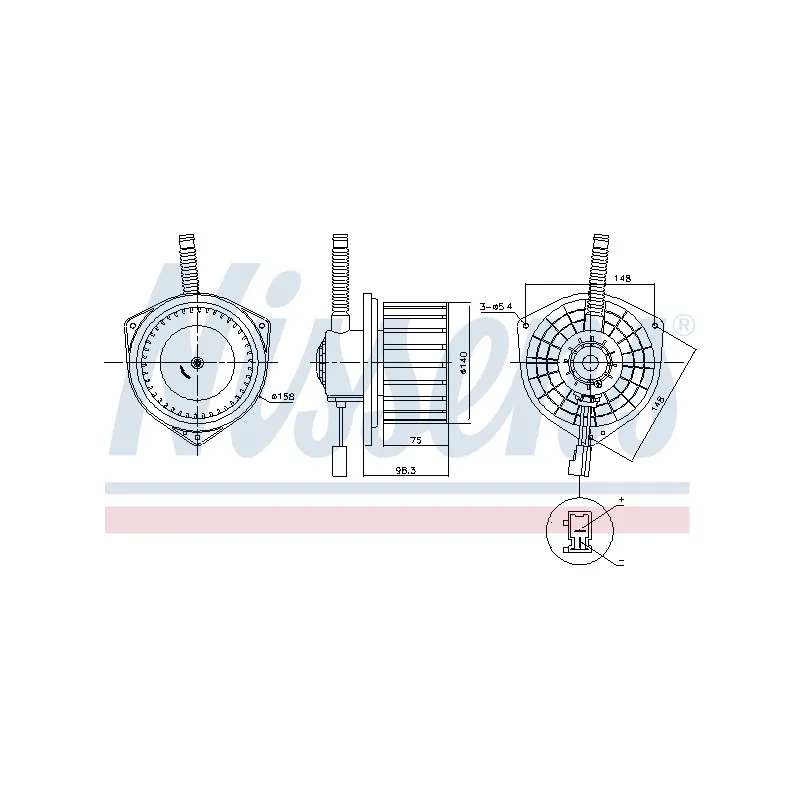Pulseur d'air habitacle NISSENS 87753