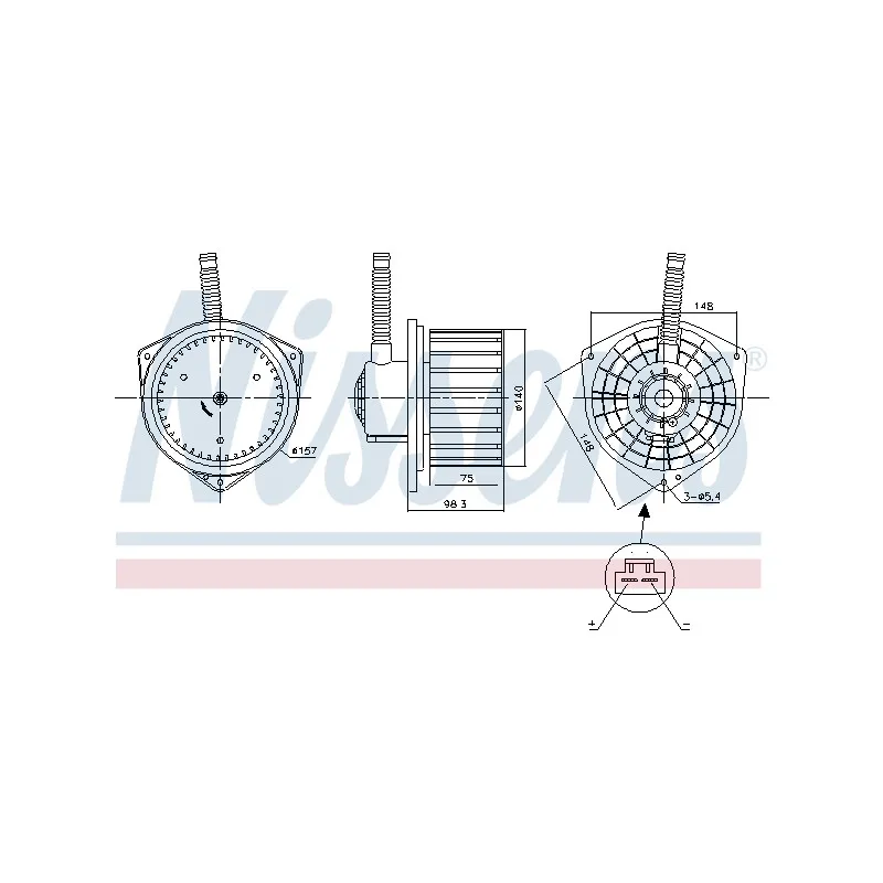 Pulseur d'air habitacle NISSENS 87756