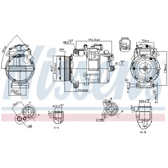 Compresseur, climatisation NISSENS 890012