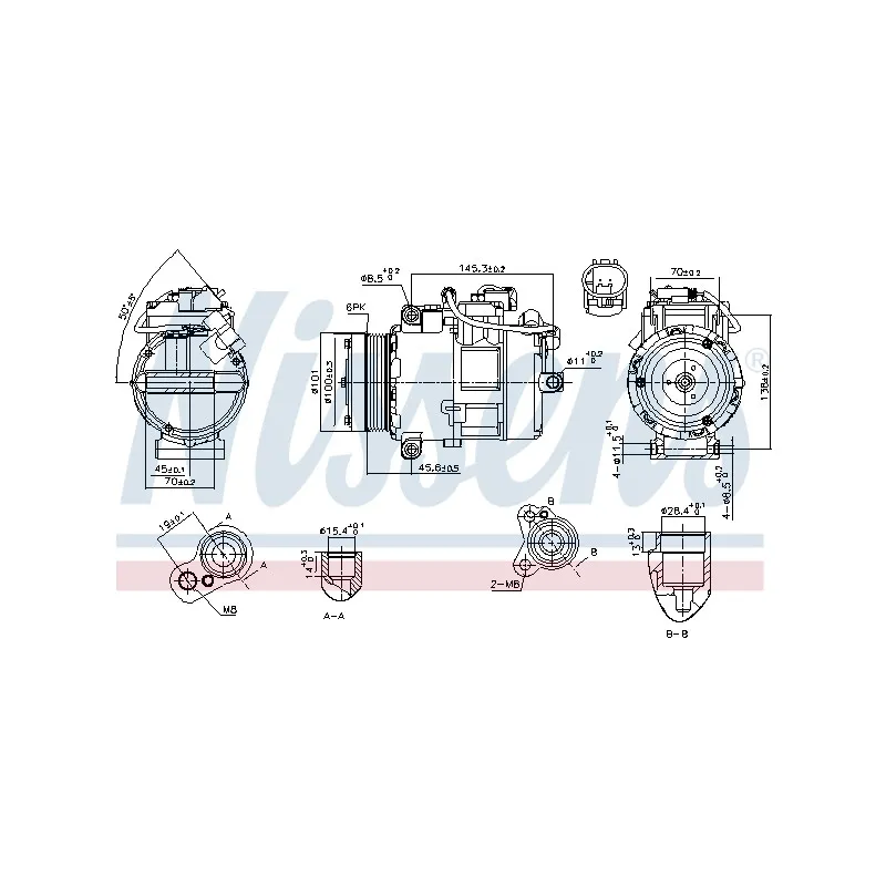 Compresseur, climatisation NISSENS 890012