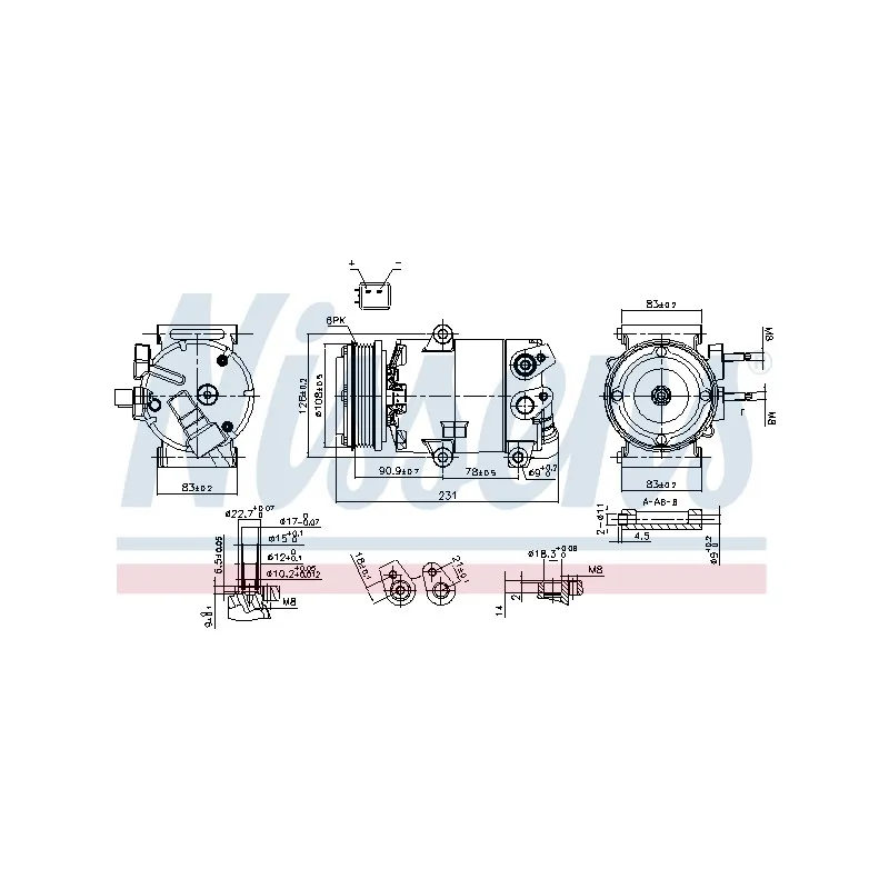 Compresseur, climatisation NISSENS 890588
