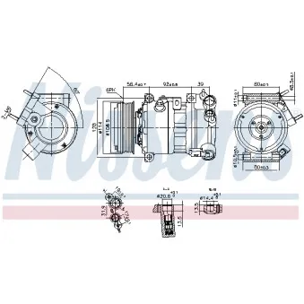 Compresseur, climatisation NISSENS 890599