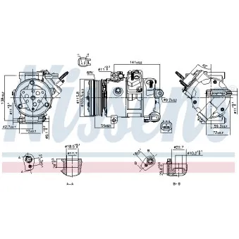 Compresseur, climatisation NISSENS 890772