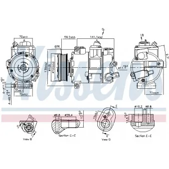 Compresseur, climatisation NISSENS 890773