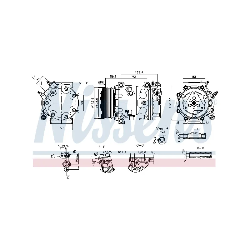 Compresseur, climatisation NISSENS 890780
