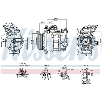 Compresseur, climatisation NISSENS 890793