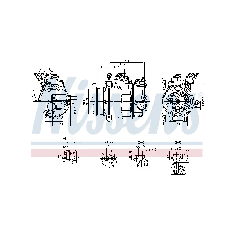 Compresseur, climatisation NISSENS 890793