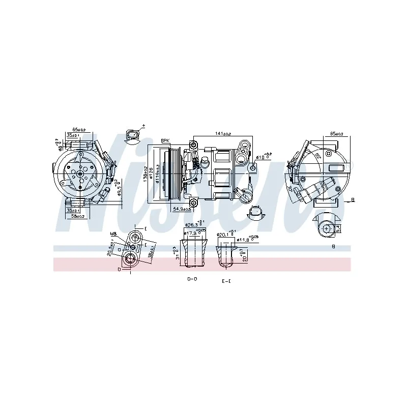 Compresseur, climatisation NISSENS 890801