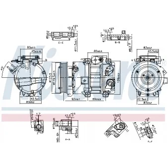 Compresseur, climatisation NISSENS 890917